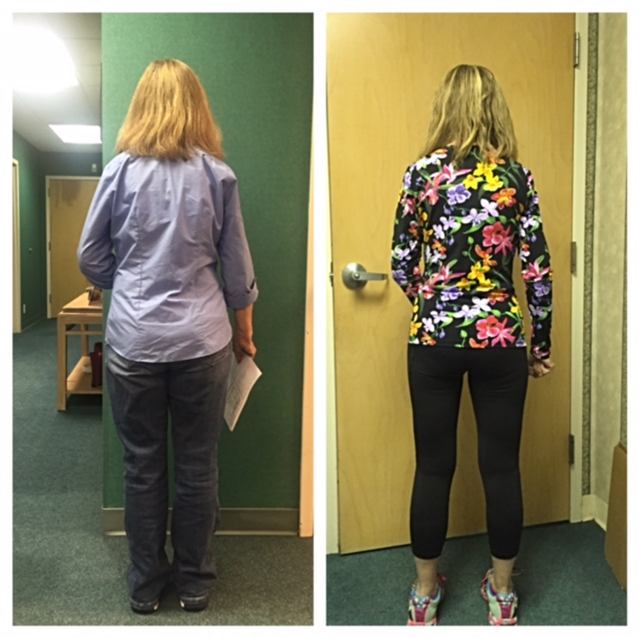 Pam Maden back view before and after image